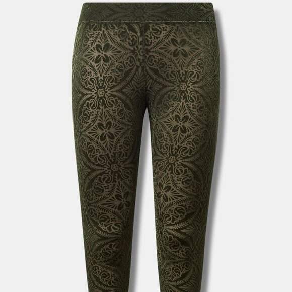 ❤️NWT VINTAGE TORRID LEGGING - FLORAL BURNOUT VELVET - MACHINE WASH - PLUS SIZE - Picture 6 of 8